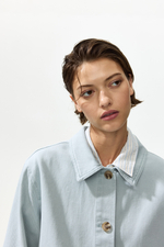 Куртка-рубашка из габардина — Светлый пыльно-бирюзовый - H&M