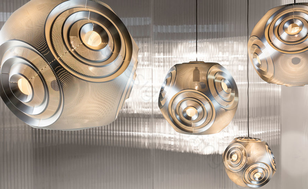 Pendant design lamp  Curve Ball by Tom Dixon (Silver)