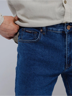 Джинсы SUPER SHIP Denim Classic,мужские,прямые классические,синие размер- (58-60) -40/34
