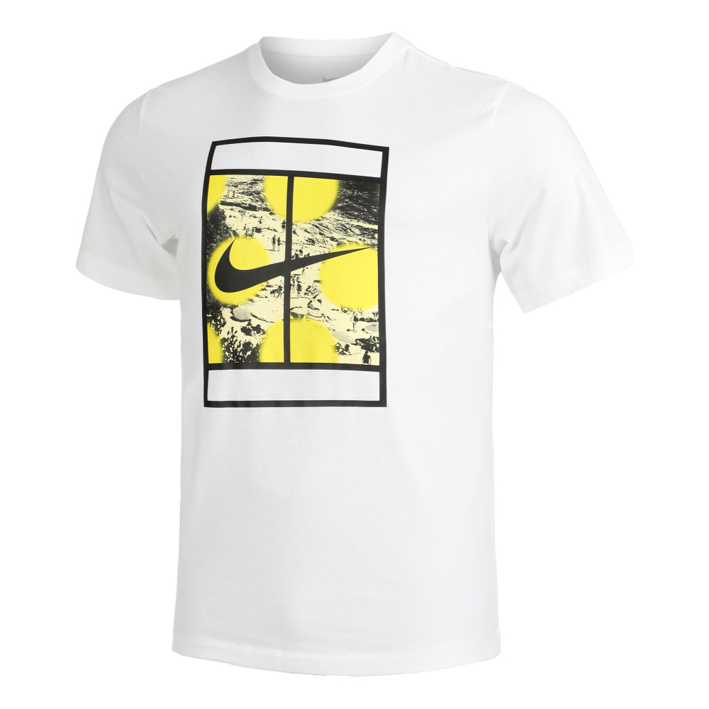 Мужское теннисное поло Nike Court Heritage RG T-Shirt Men - White, Multicoloured