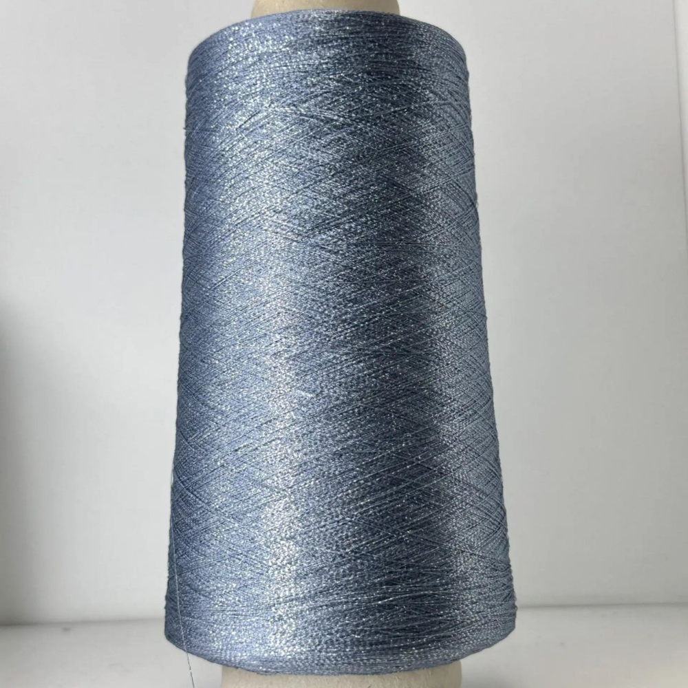IMAGE - Lineapiu; 80% вискоза, 20% люрекс; 4600м/100гр; col. 40911, цвет: светлый сине-серебристый; Есть бобинки: 210, 180 гр
