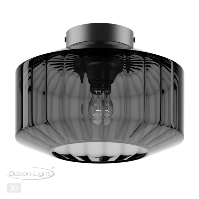 4746/1C PENDANT ODL21 409 дымчатый/черный Светильник потолочный E27 1*60W BINGA