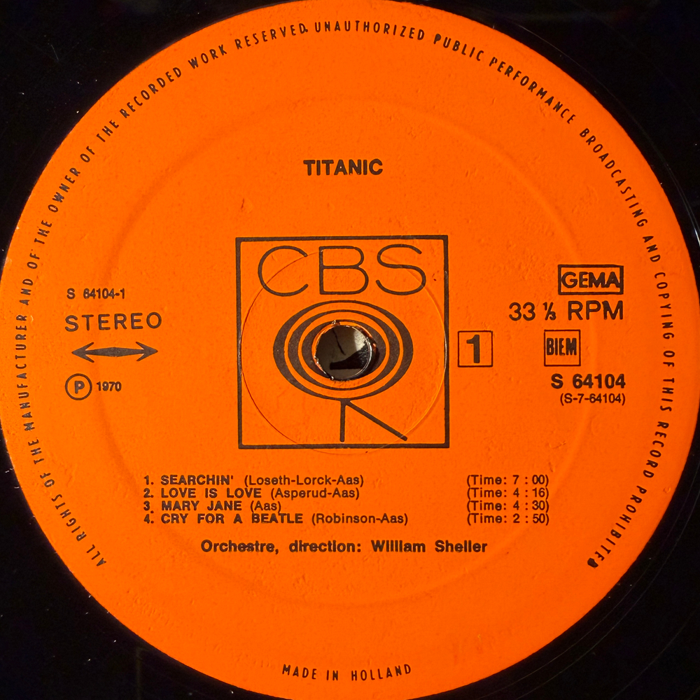 Titanic ‎– Titanic (Голландия 1970г.)
