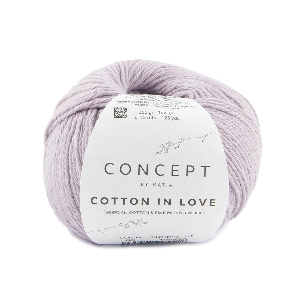 Пряжа Katia (Катя) Cotton in Love / уп.10 мот. по 50 г, 115 м, 15 Пряжа Katia (Катя) Cotton in Love / уп.10 мот. по 50 г, 115 м, 15
