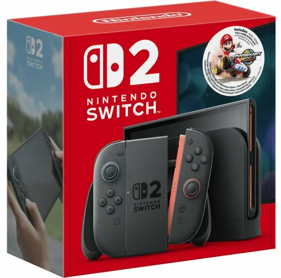 Портативная игровая консоль Nintendo Switch 2 и игра Mario Kart World