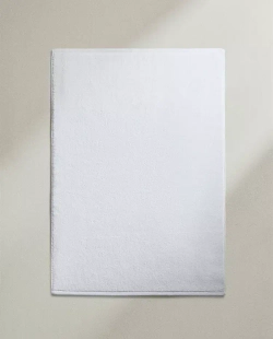 ZARA HOME КОВРИК ДЛЯ ВАННОЙ, ИЗ ХЛОПКА С РЕЛЬЕФНЫМ УЗОРОМ, БЕЛЫЙ