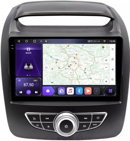 Магнитола для KIA Sorento 2012-2020 (климат на штатном экране) - Kuberg QLed+2K, Android 12, Быстрая, CarPlay, 4G SIM-слот