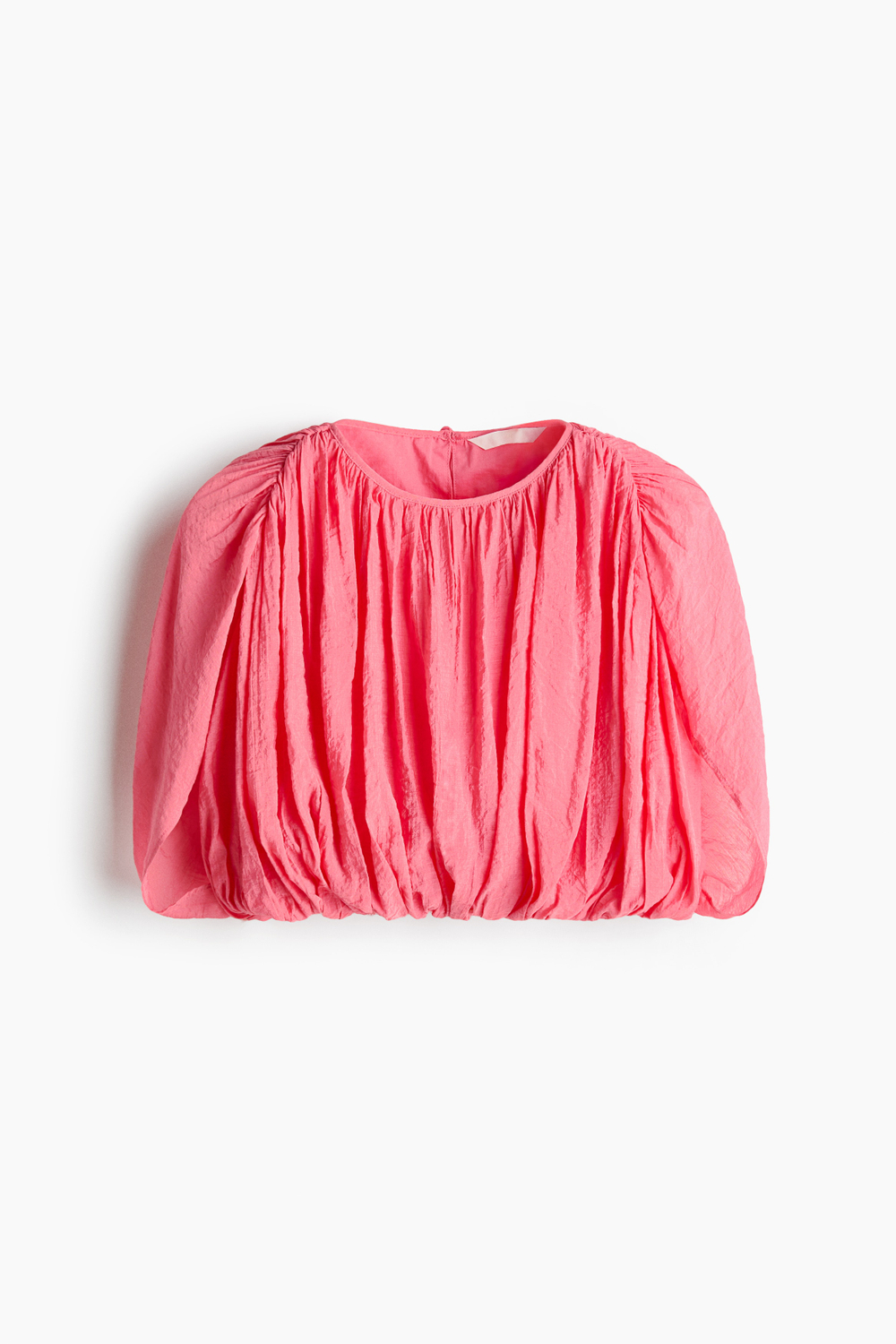 Крепированный топ с воланом - H&M