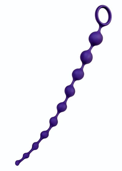 Фиолетовая силиконовая анальная цепочка Grape - 35 см. (Цвет: фиолетовый)