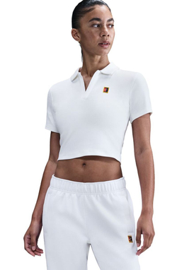 Женское теннисное поло Nike Court Heritage Tennis - white