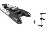 Броня-320 С белый-черный + BST 36 L (комплект лодка + электромотор)