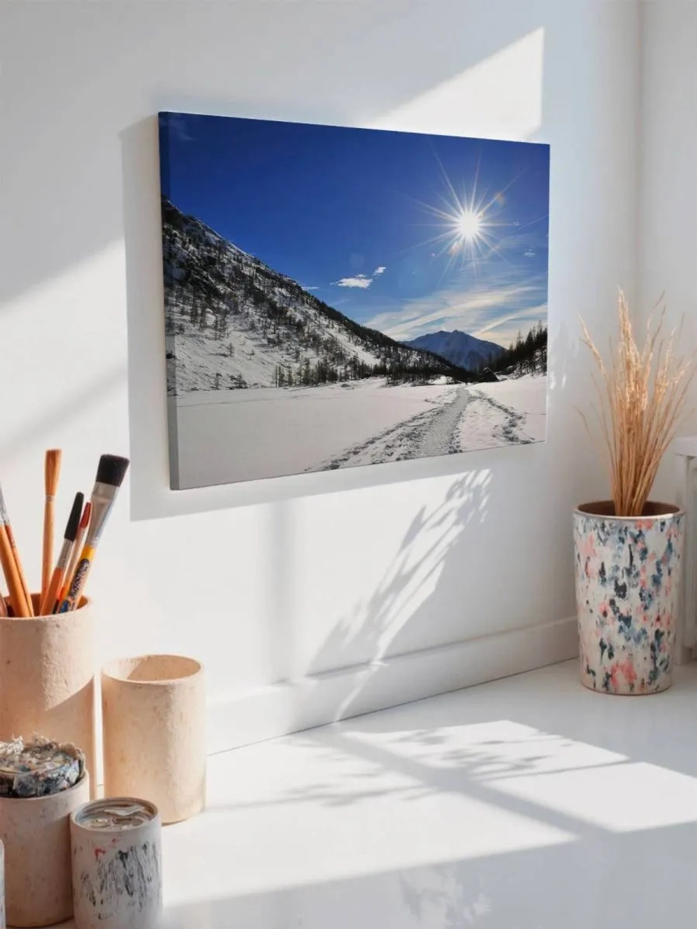 Картина на стену 40 X 50 Зимний горный пейзаж