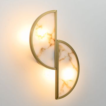 Настенный светильник 2*G9 5447/2W бронзовый/белый с прожилками Toscana Odeon Light Exclusive