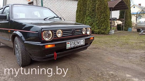Передние фары внутренние VW Golf 1/Golf 2 angel eyes chrome