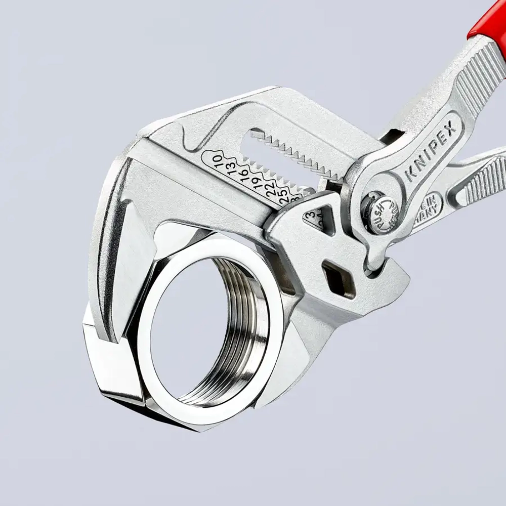 Клещи переставные-гаечный ключ хромированные 180 мм Knipex 86 03 180 SB