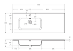 Подвесная тумба с раковиной BelBagno ETNA 120 Rovere Nature левая, ETNA-1200-2C-1A-SO-RN-L + BB1200ETL-L