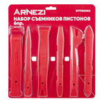 Набор пластиковых съемников для пистонов, 6пр. ARNEZI R7700302