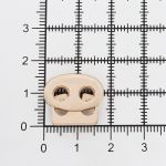 Фиксатор (зажим) для шнура металл 1 отв., 15х17.8 мм, (in ⌀4 мм), 25 шт, золотой, MFR13