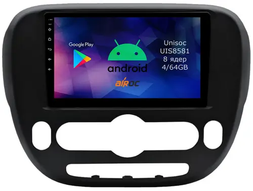 Магнитола для KIA Soul 2 2014-2019 (климат) - Airok RM-2320-N14 Android 12, SIM-слот