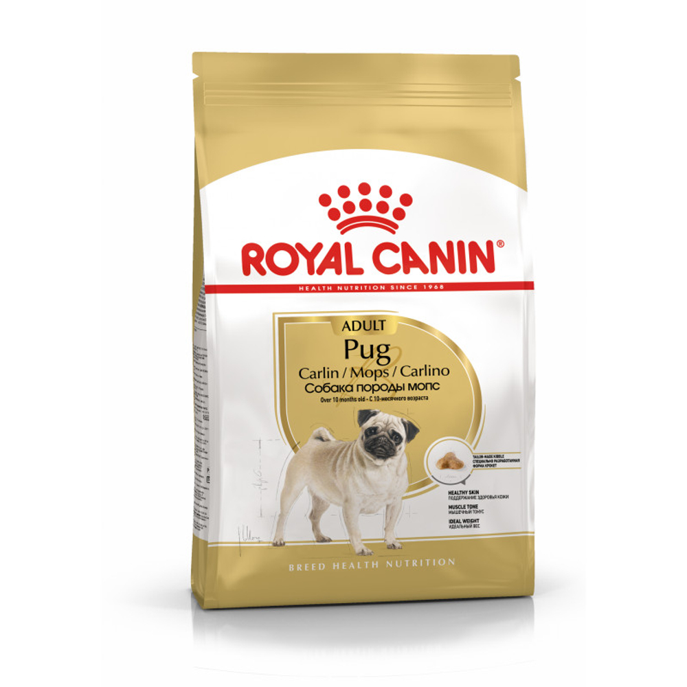 Royal Canin Pug Adult Мопс Эдалт Корм сухой для взрослых собак породы Мопс от 10 месяцев 7,5кг
